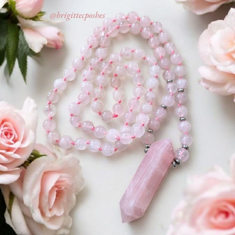 ROSE QUARTZ Beads Necklace